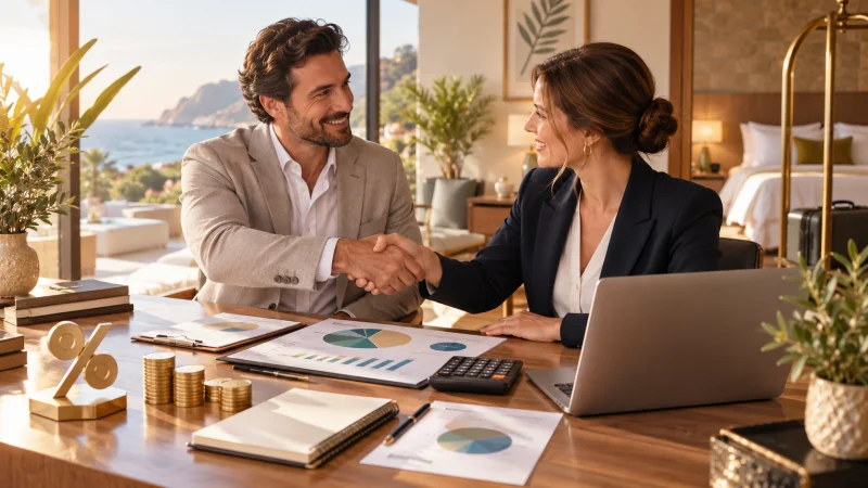 Host checking the calculation of booking commissions on their dashboard